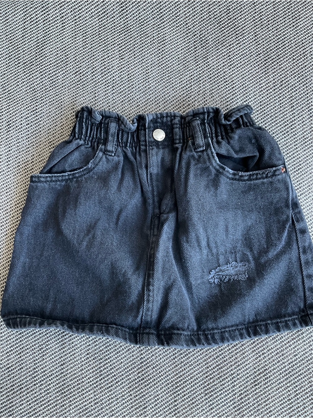 Kids Black Denim Skirt